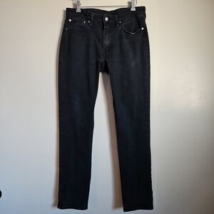 Levi's 511 Faded Black Slim Leg Denim Jeans Gussetted Diamond Crotch Size 32X32